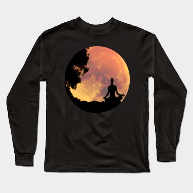 Apathecary's Meditating with the Moon Long Sleeve T-Shirt by Apathecary